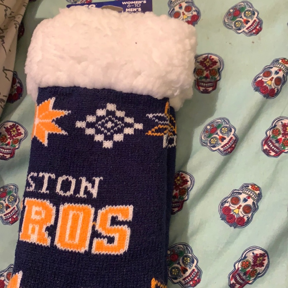 Houston Astro’s slipper socks.